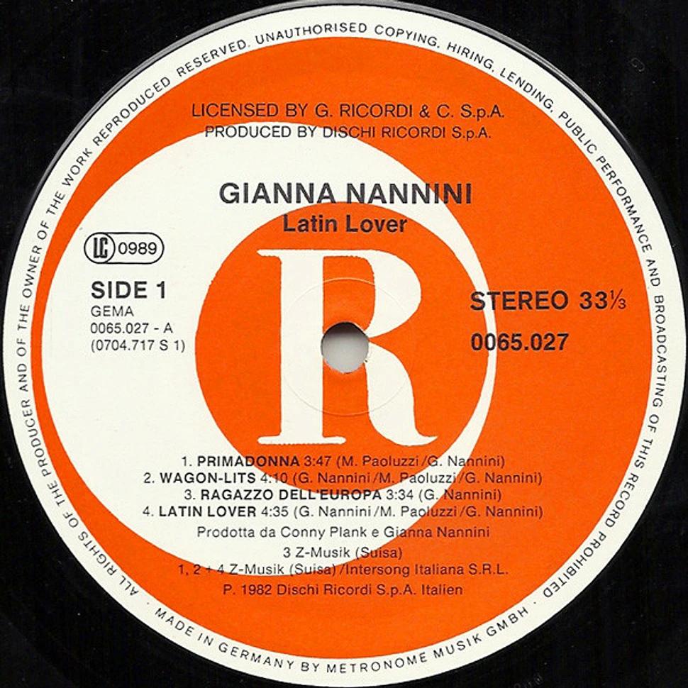 Gianna Nannini - Latin Lover