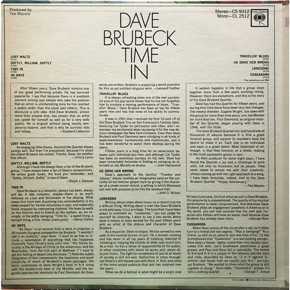 Dave Brubeck - Time In