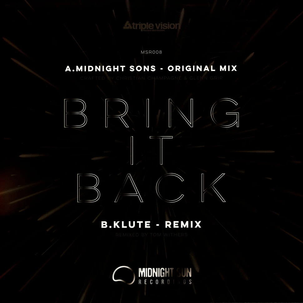 Midnight Sons - Bring It Back Klute Remix
