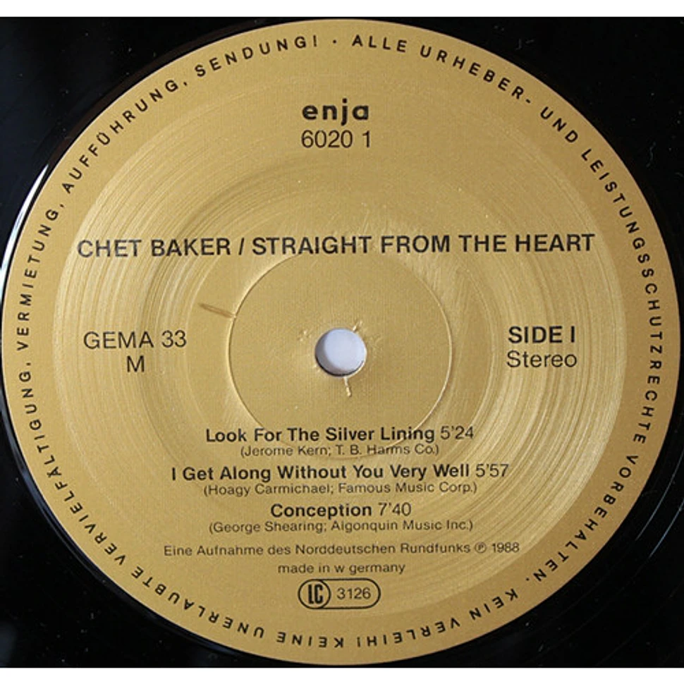 Chet Baker - Straight From The Heart - The Great Last Concert, Vol. II