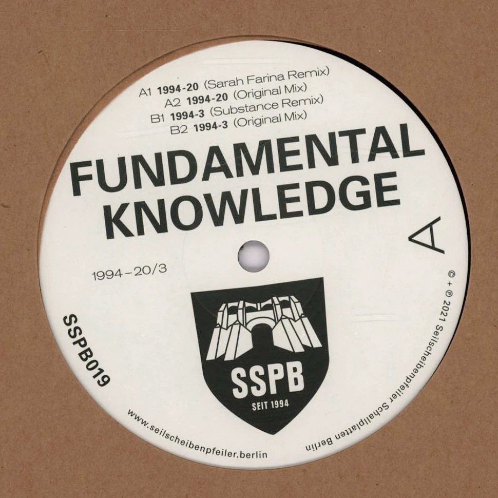 Fundamental Knowledge - 1994 - 20/3 Substance & Sarah Farina Remix
