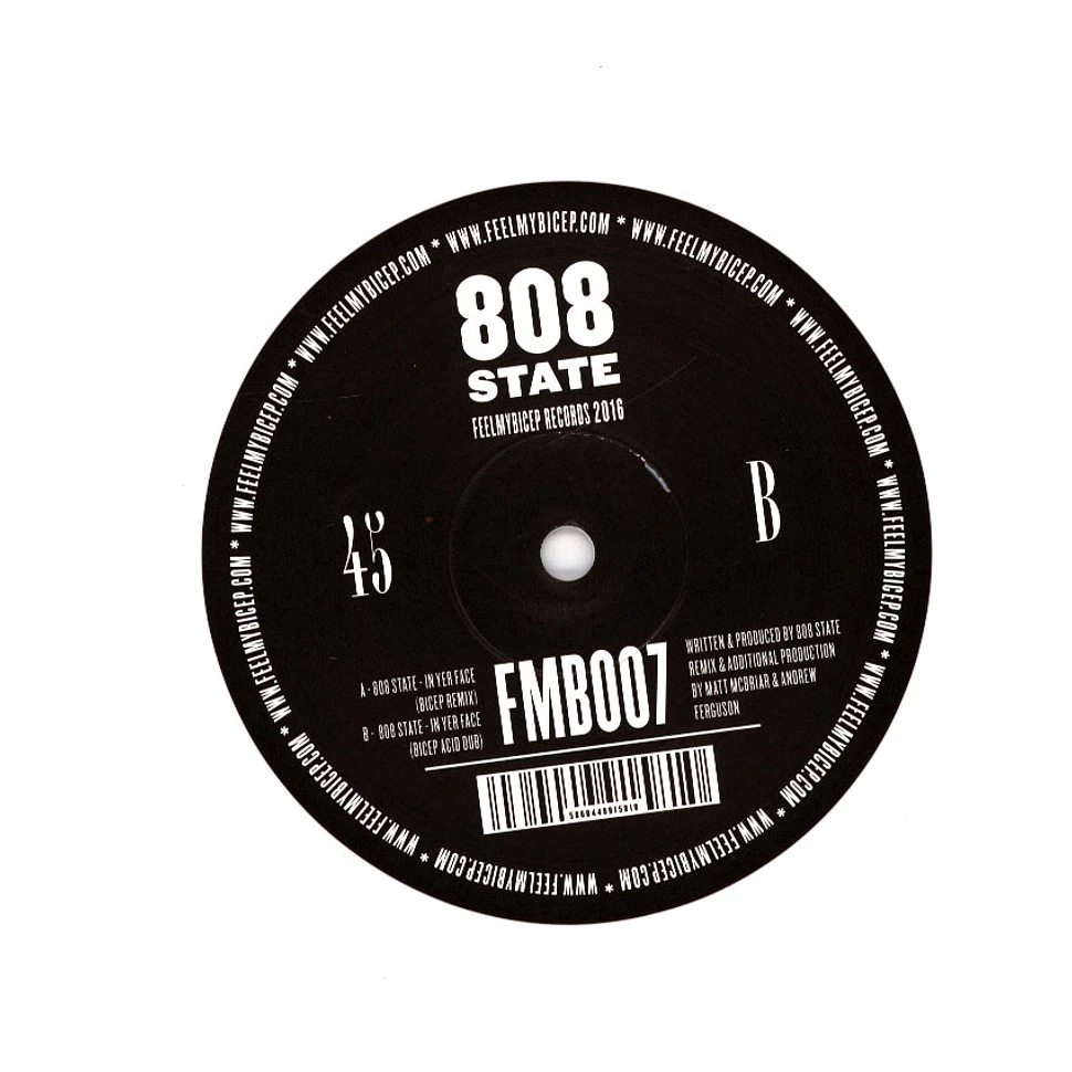 808 State - In Yer Face Bicep Remixes White Vinyl Edition