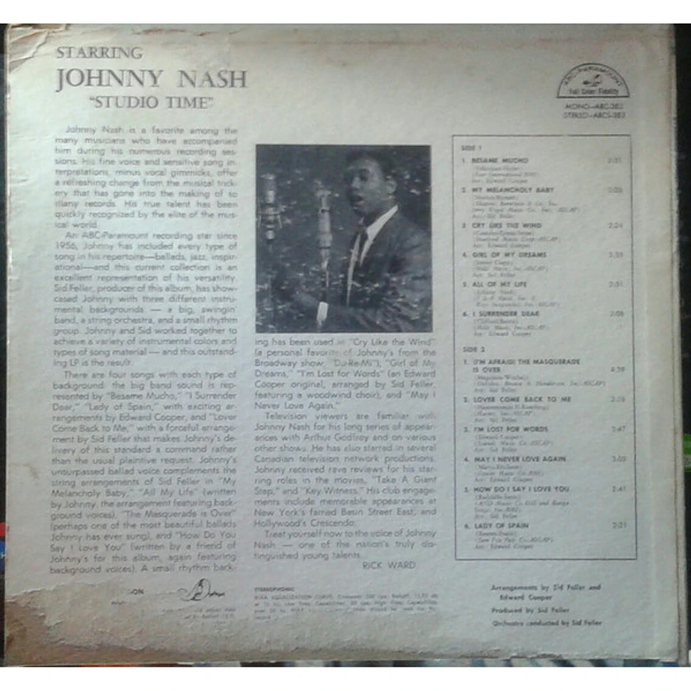 Johnny Nash - Studio Time