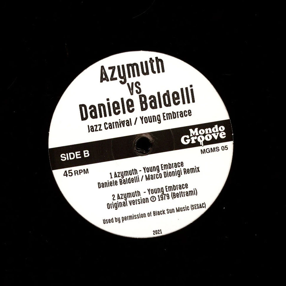 Azymuth Vs Daniele Baldelli - Jazz Carnival / Young Embrace EP