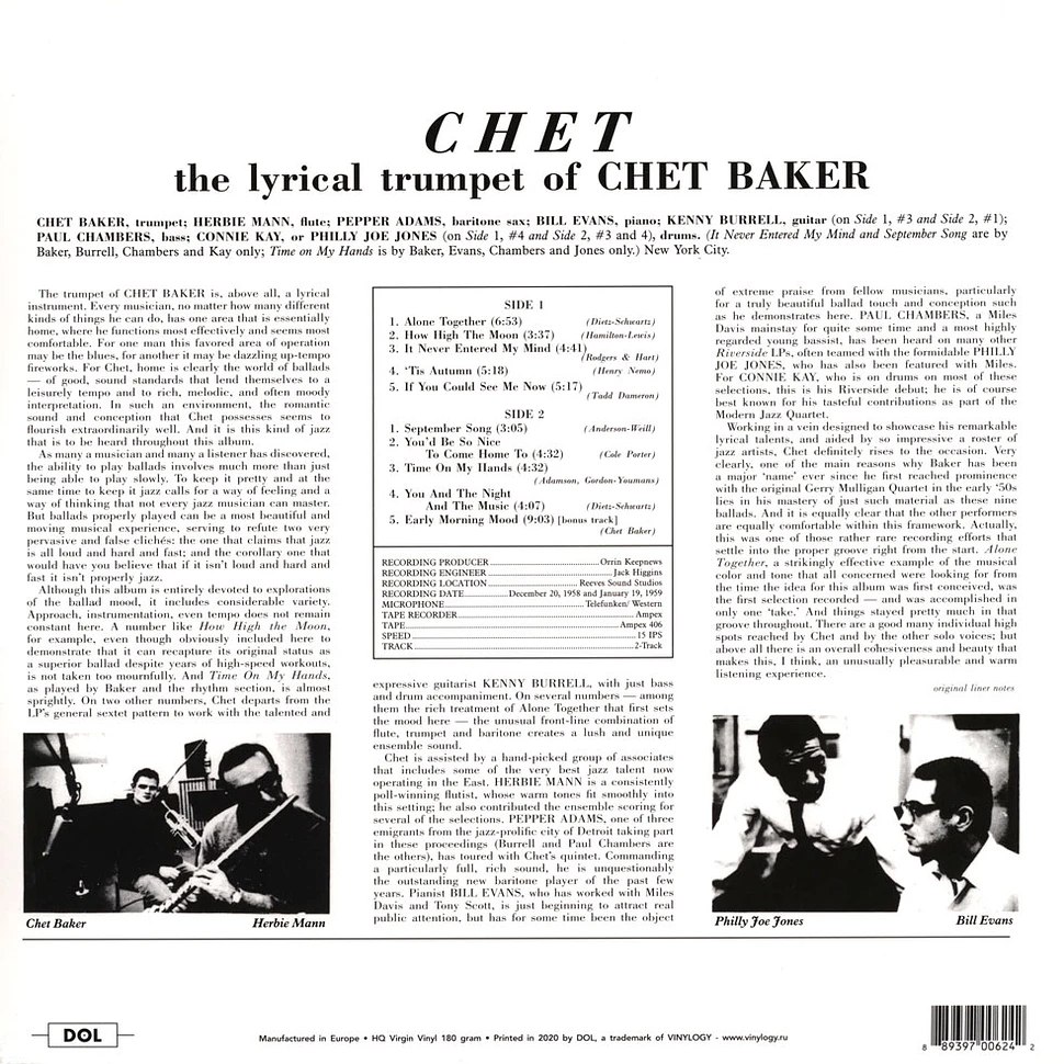 Chet Baker - Chet Transparent 'Beer' Vinyl Edition