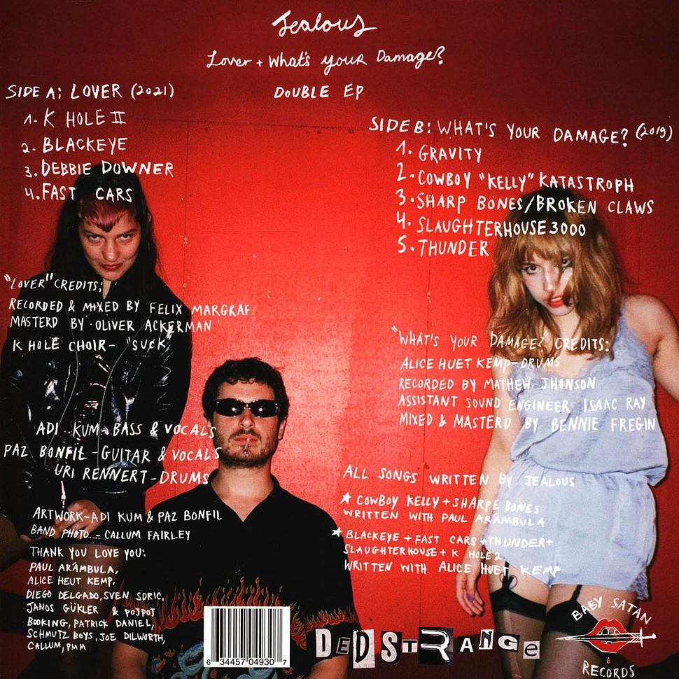 Jealous - Lover / What's Your Damage? Red Vinyl Edition