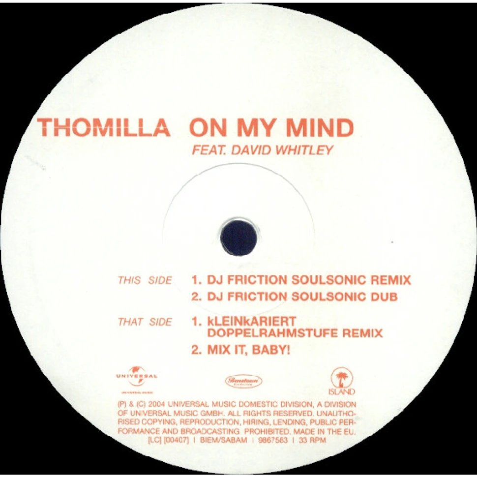 Thomilla - On My Mind (Limited Remix Edition Vinyl Vol. 1)