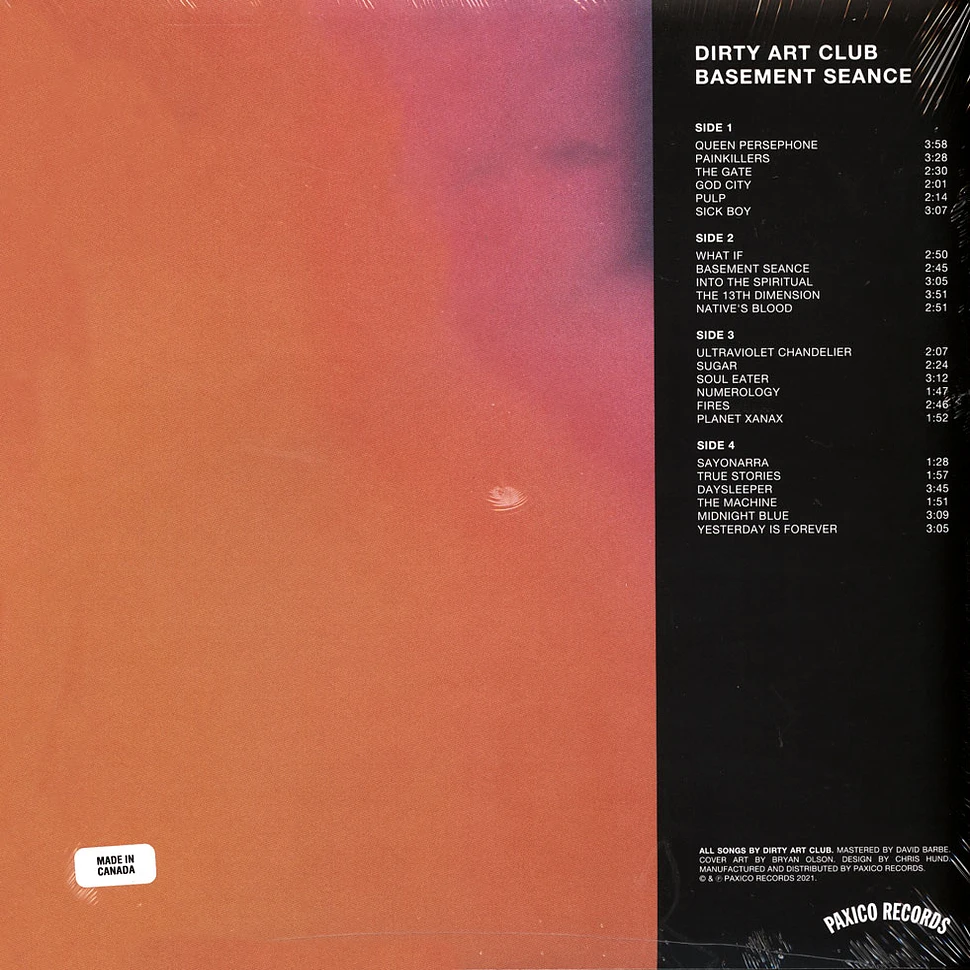 Dirty Art Club - Basement Seance Black Vinyl Edition