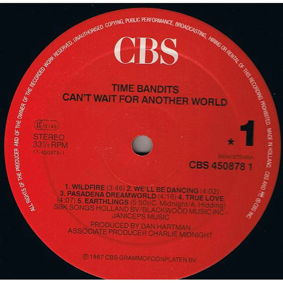 Time Bandits - Can't Wait For Another World
