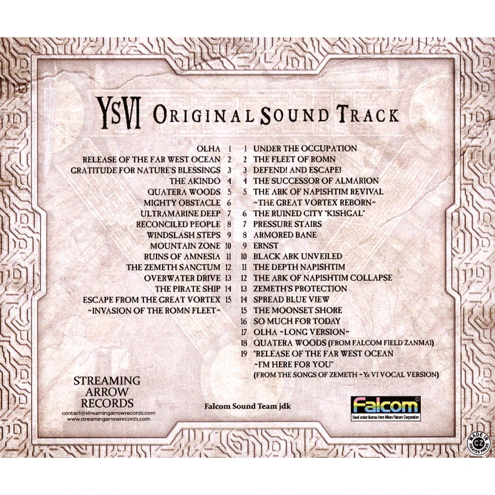 Falcom Sound Team JDK - OST Ys VI: The Ark Of Napishtim