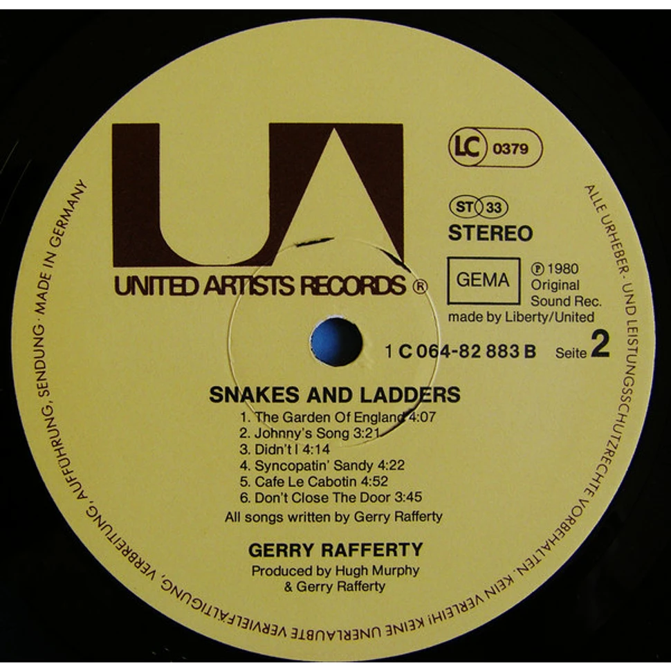 Gerry Rafferty - Snakes And Ladders