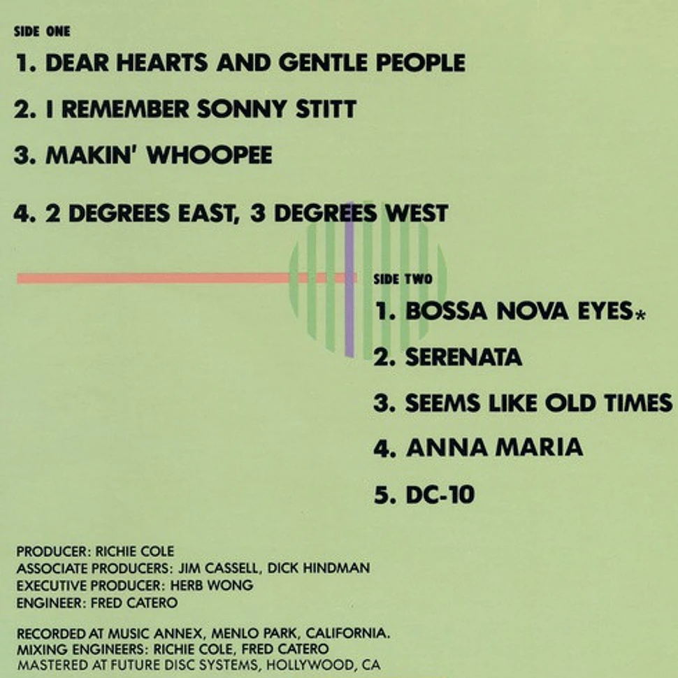 Richie Cole - Bossa Nova Eyes - Vinyl LP - 1985 - US - Original | HHV