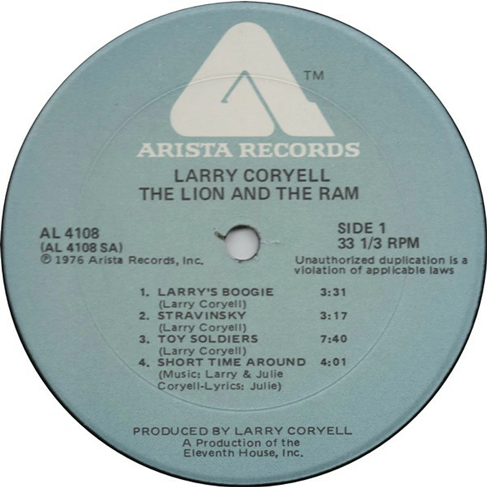 Larry Coryell - The Lion And The Ram