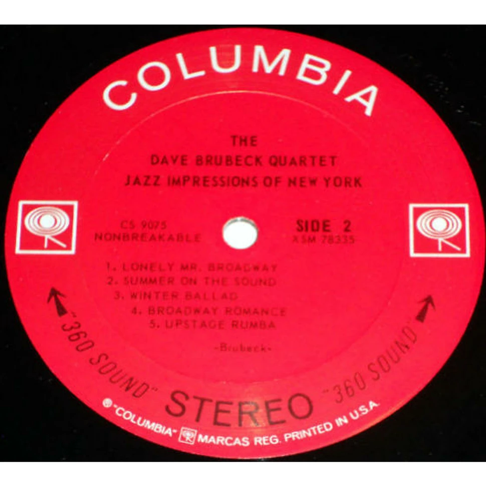 The Dave Brubeck Quartet - Jazz Impressions Of New York