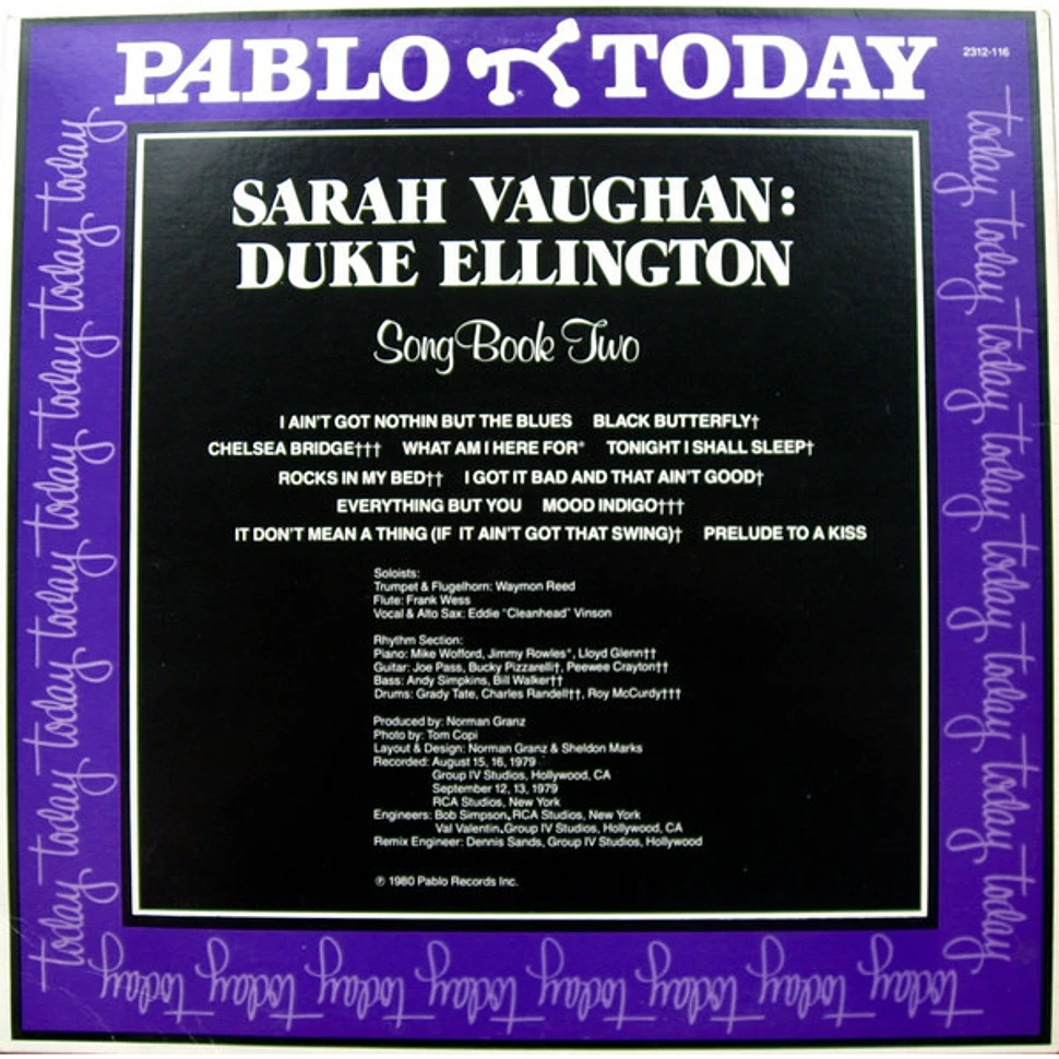 Sarah Vaughan - Duke Ellington Song Book Two