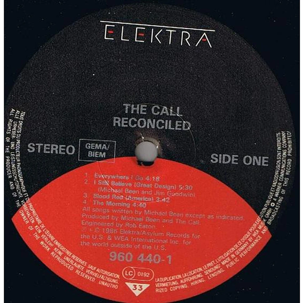 The Call - Reconciled - Vinyl LP - 1986 - EU - Original | HHV