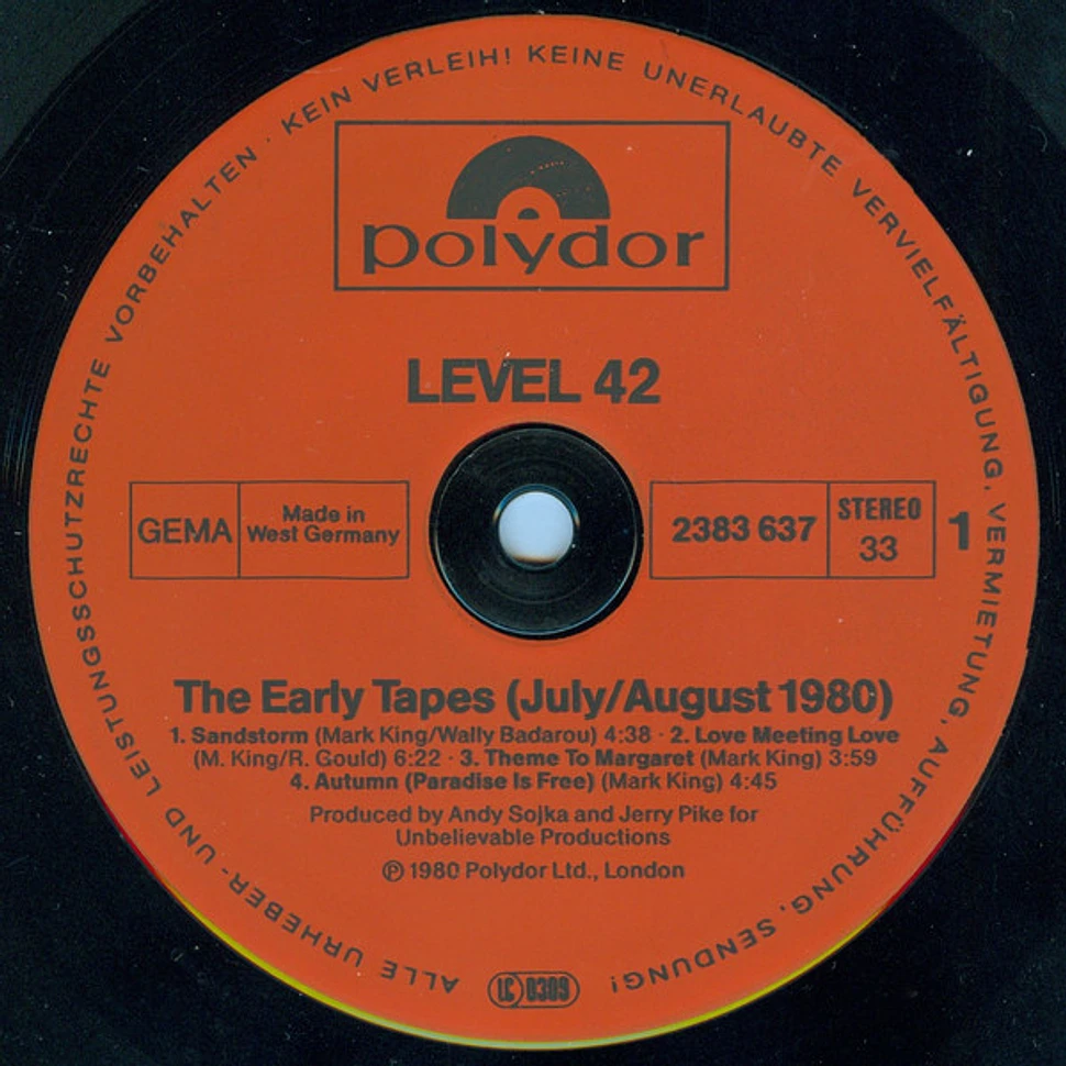 Level 42 - The Early Tapes · July/Aug 1980
