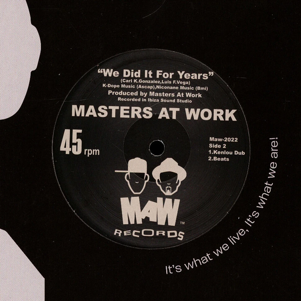 Masters At Work - We Did It For Years Silver Vinyl Edition