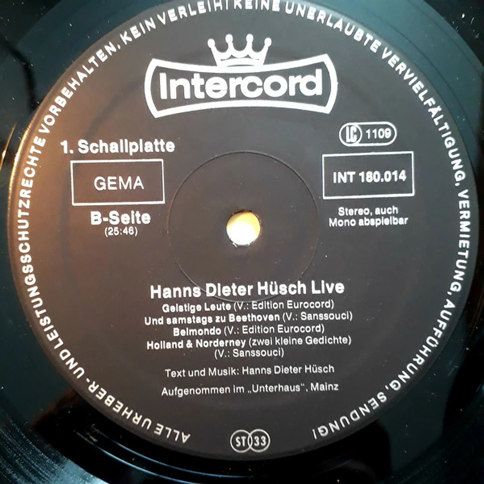 Hanns Dieter Hüsch - Live