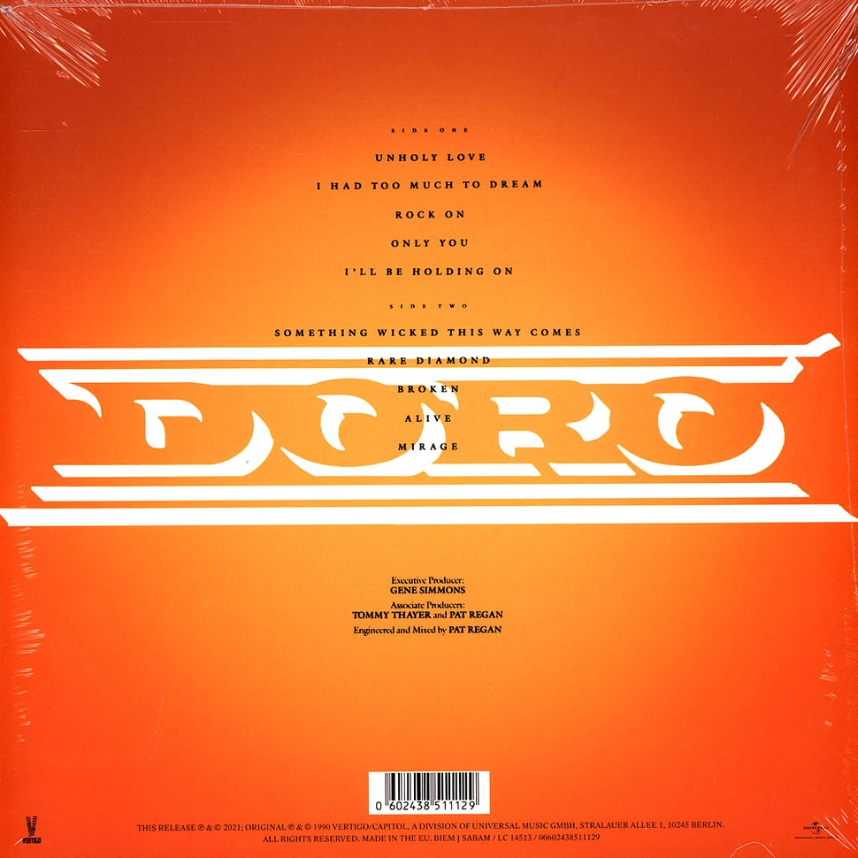 Doro - Doro Limited Colored Vinyl Edition