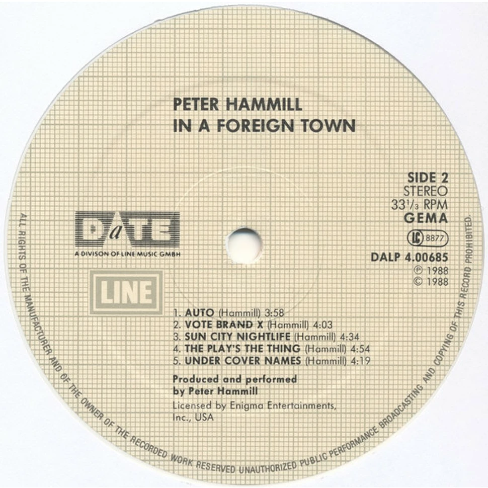 Peter Hammill - In A Foreign Town