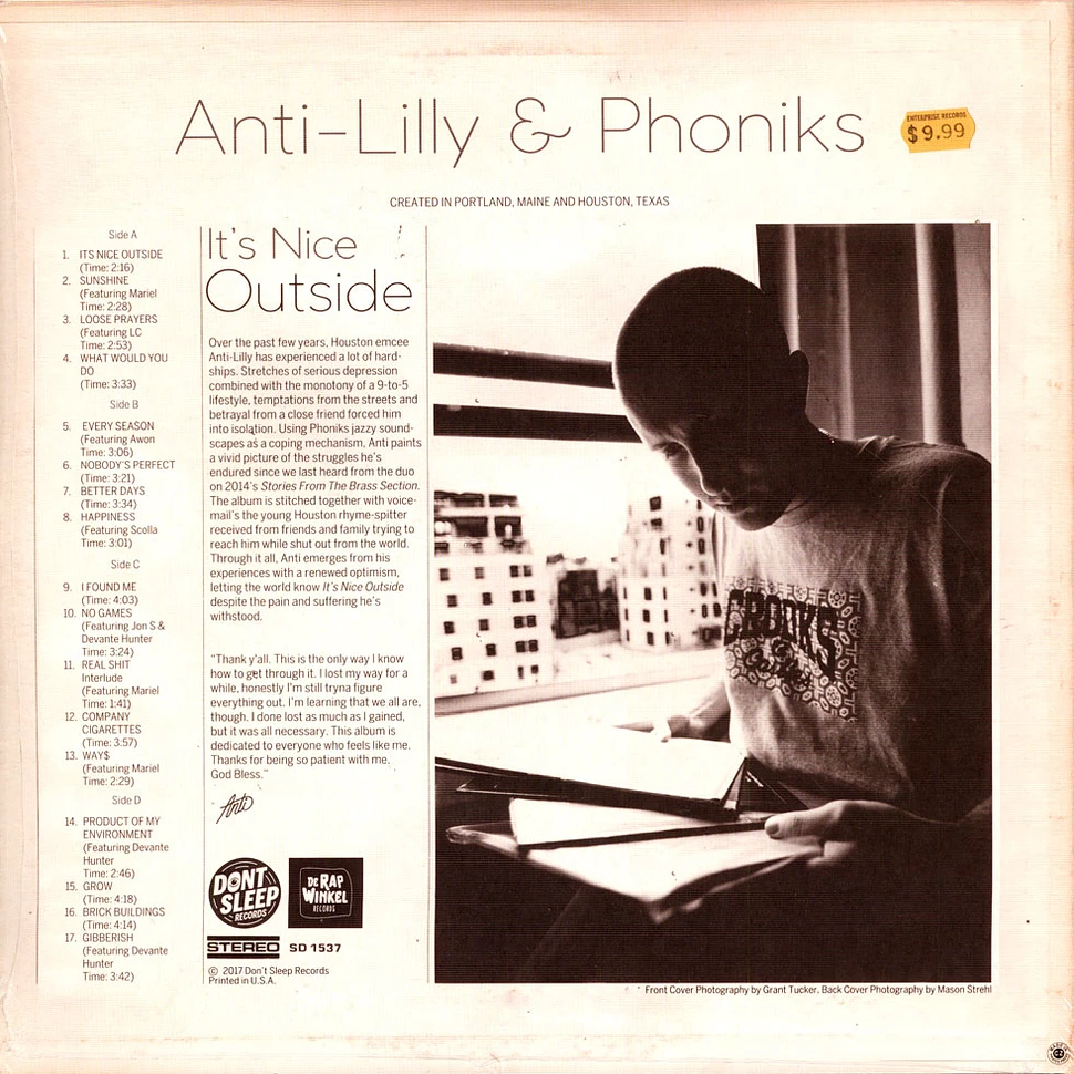 Anti-Lilly & Phoniks - It's Nice Outside Olive Green Inside Milky Clear Vinyl Edition