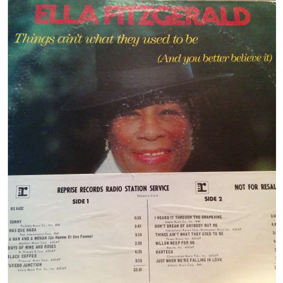 Ella Fitzgerald - Things Ain't What They Used To Be (And You Better Believe It)