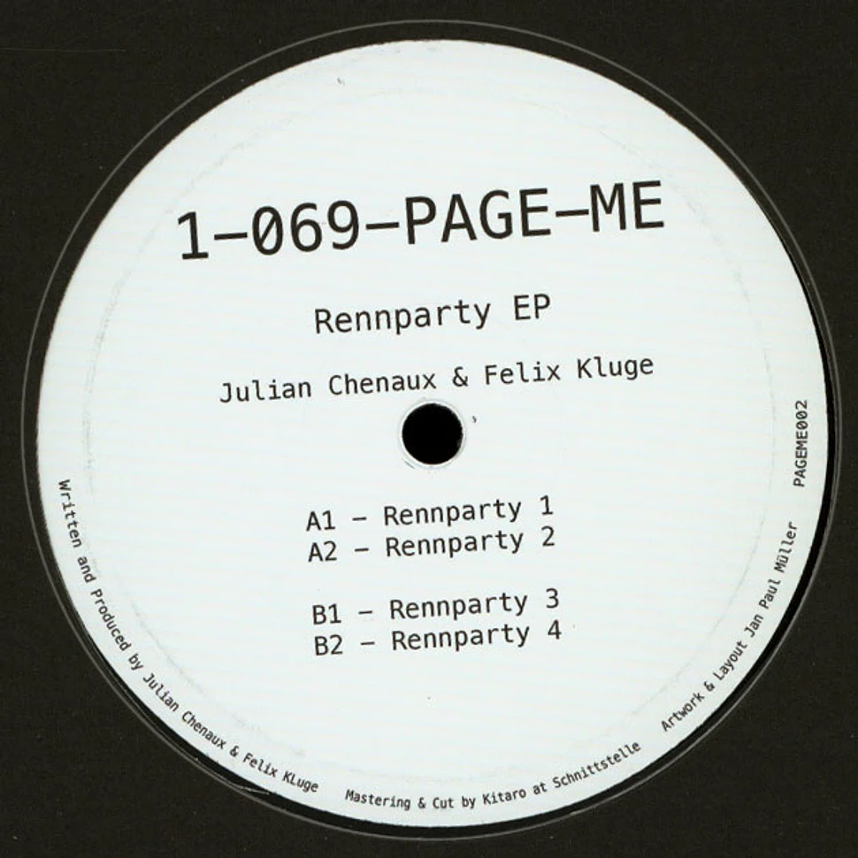 Julian Chenaux, Felix Kluge - Rennparty EP