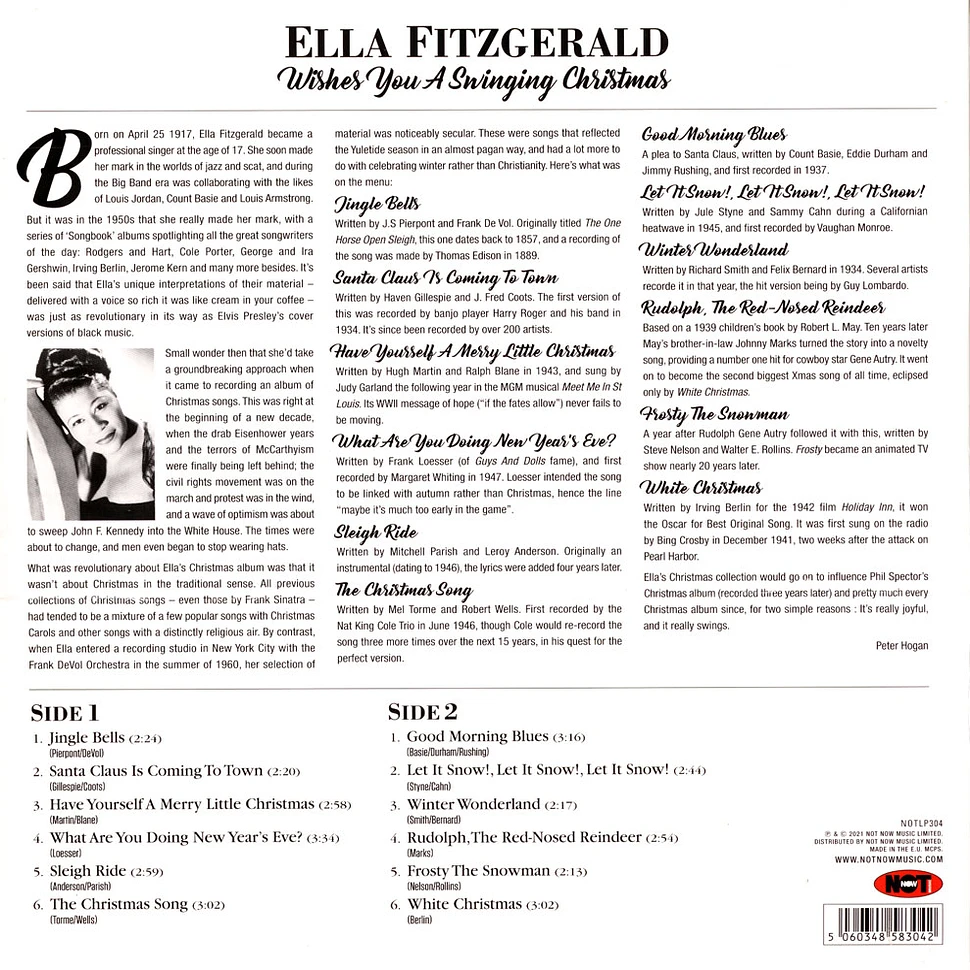Ella Fitzgerald - Wishes You A Swinging Christmas Gold Vinyl Edition
