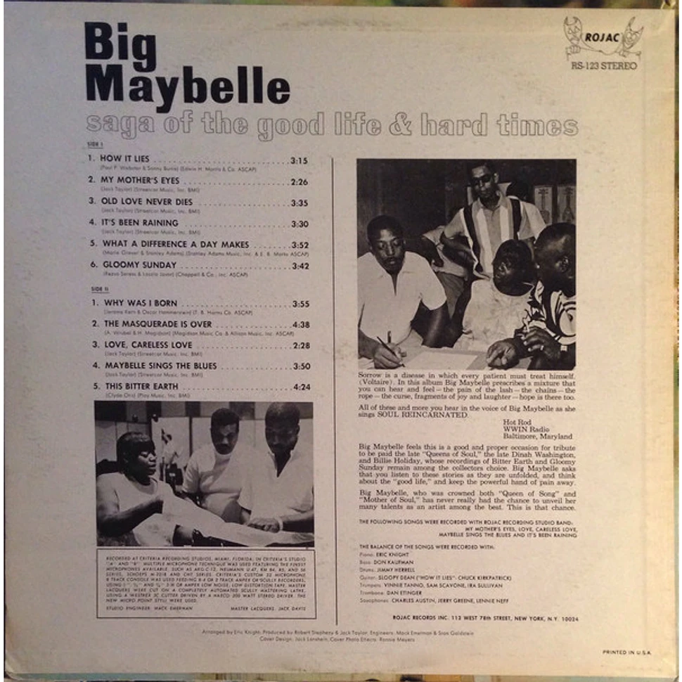 Big Maybelle - Saga Of The Good Life & Hard Times
