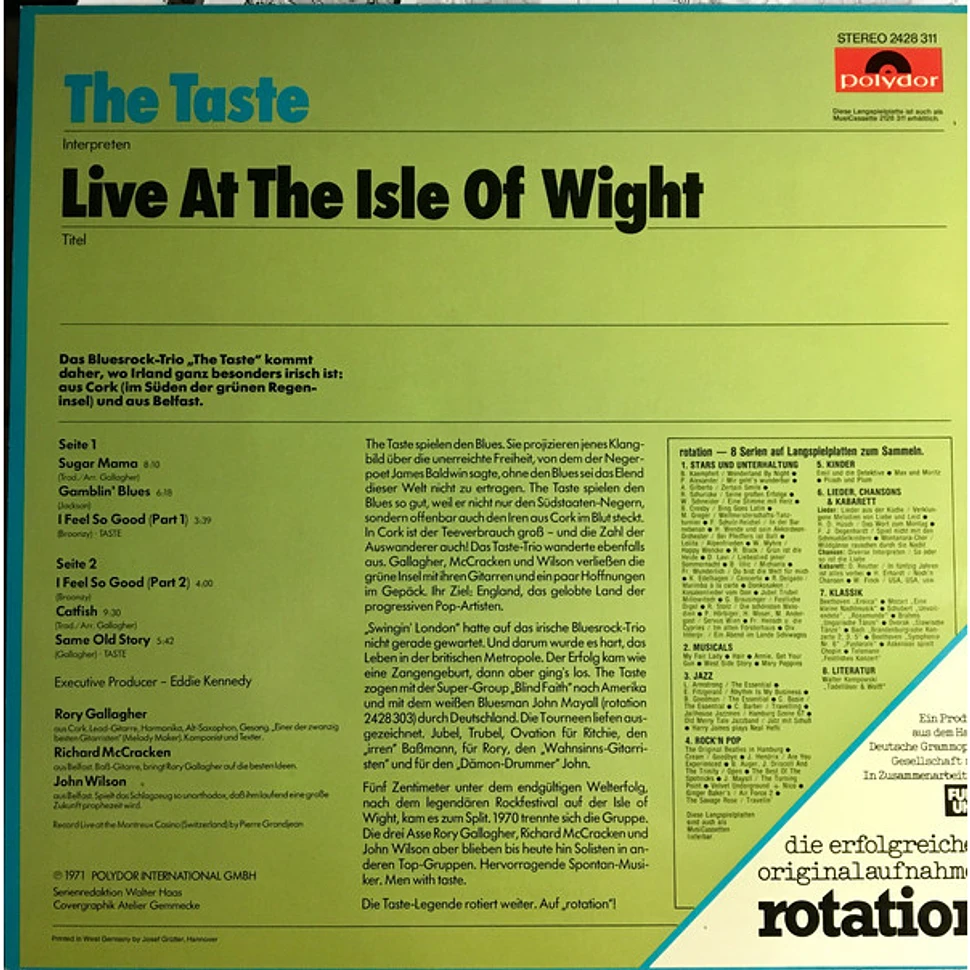 Taste - Live At The Isle Of Wight