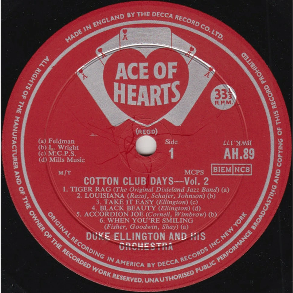 Duke Ellington And His Orchestra - Cotton Club Days Vol. 2