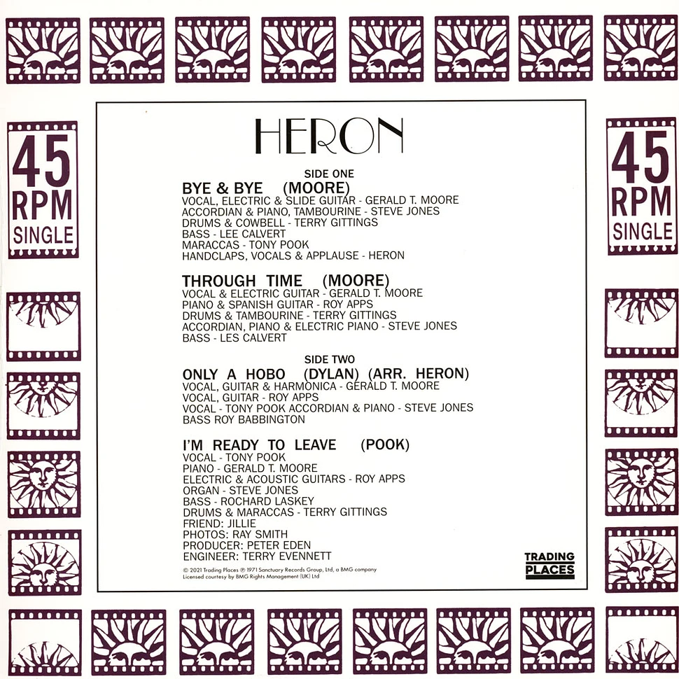 Heron - Bye And Bye Purple Vinyl Edition