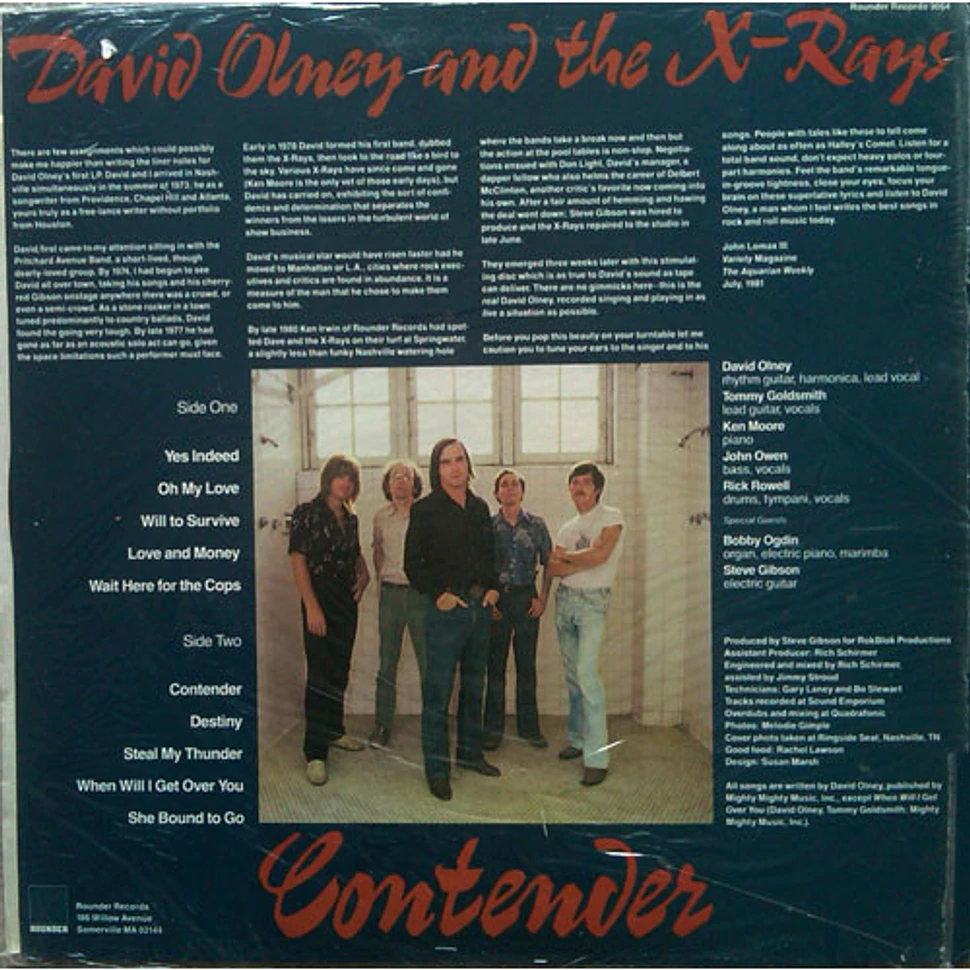 David Olney And The X-Rays - Contender