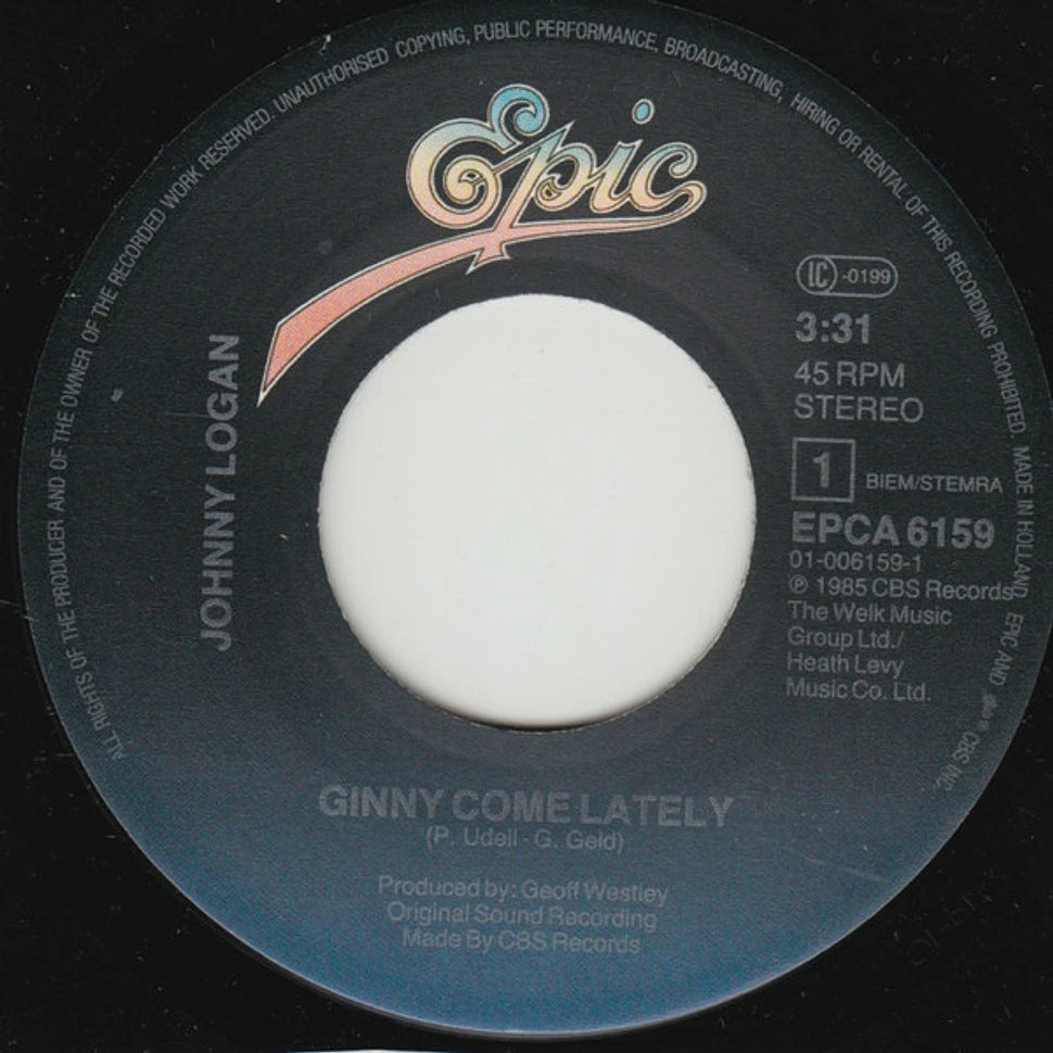 Johnny Logan - Ginny Come Lately
