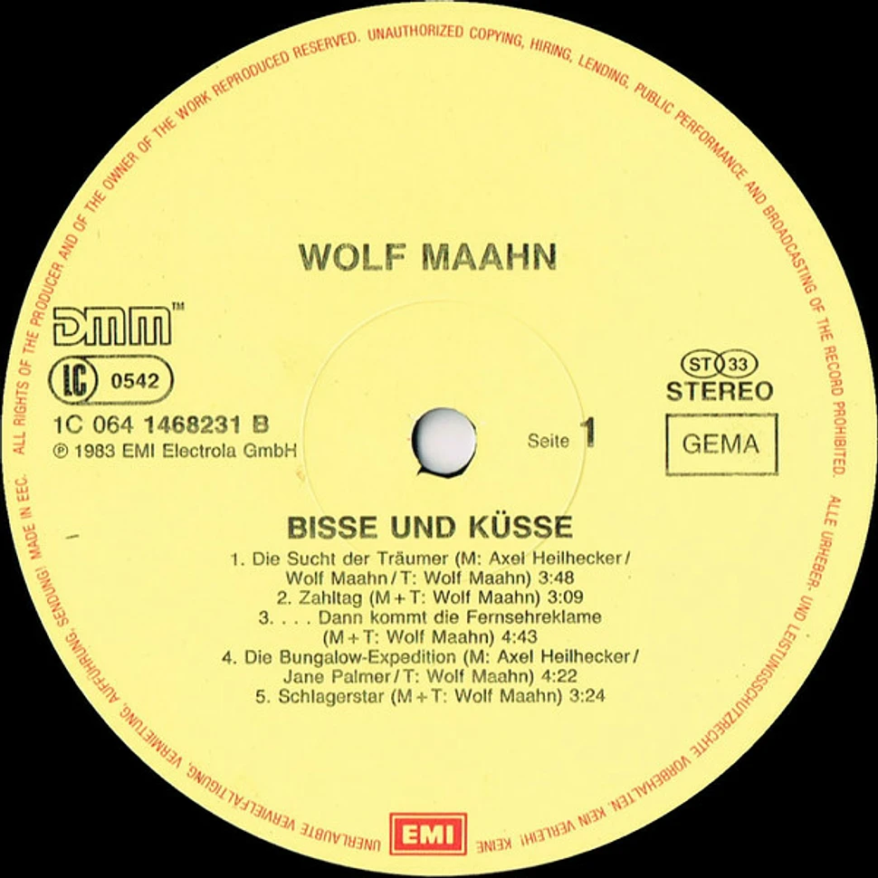 Wolf Maahn & Die Deserteure - Bisse Und Küsse
