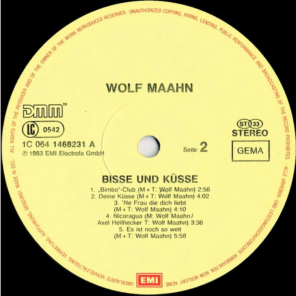Wolf Maahn & Die Deserteure - Bisse Und Küsse