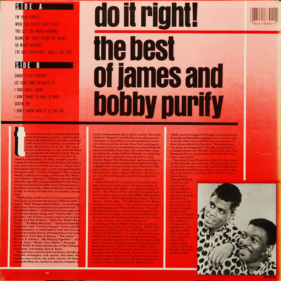 James & Bobby Purify - The Best Of James & Bobby Purify. Do It Right!