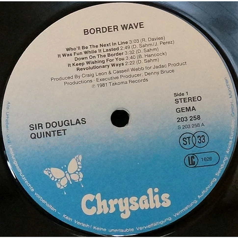 Sir Douglas Quintet - Border Wave