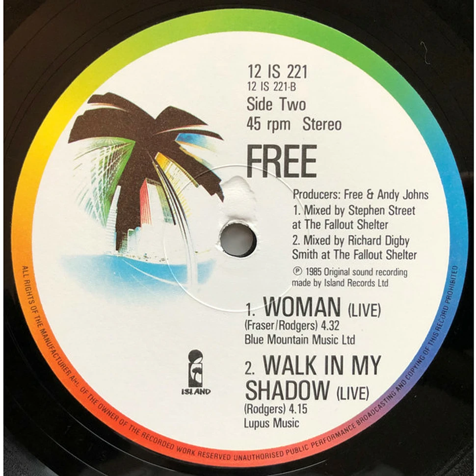 Free - Wishing Well (Remix) / Woman (Live) / Walk In My Shadow (Live)