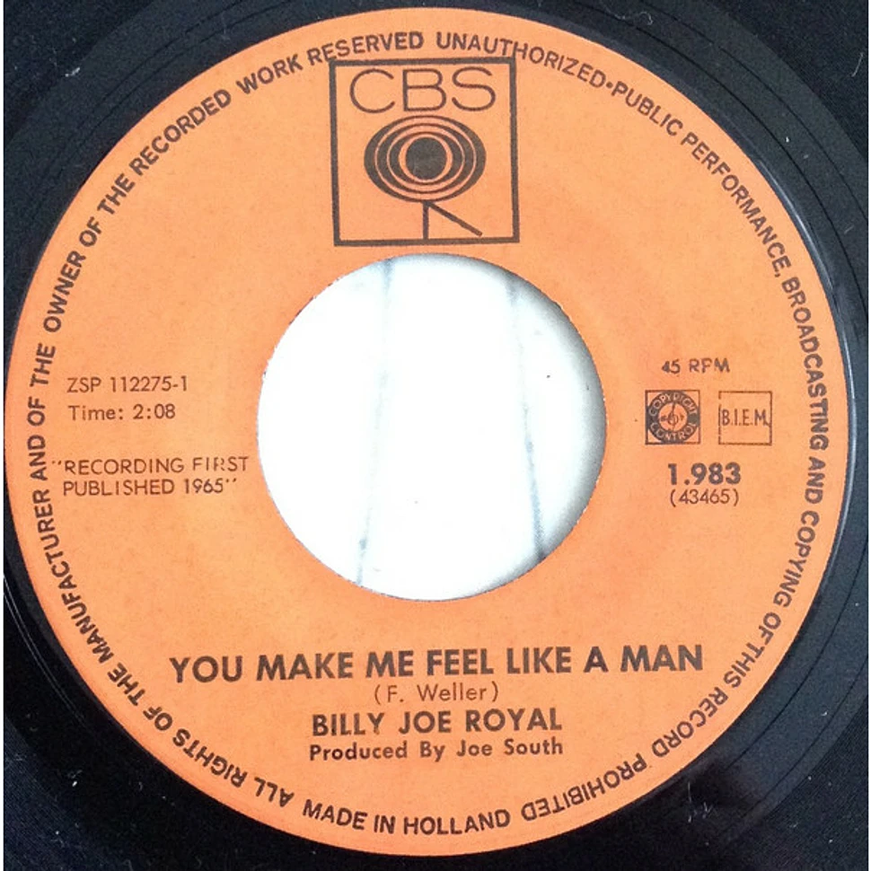 Billy Joe Royal - You Make Me Feel Like A Man
