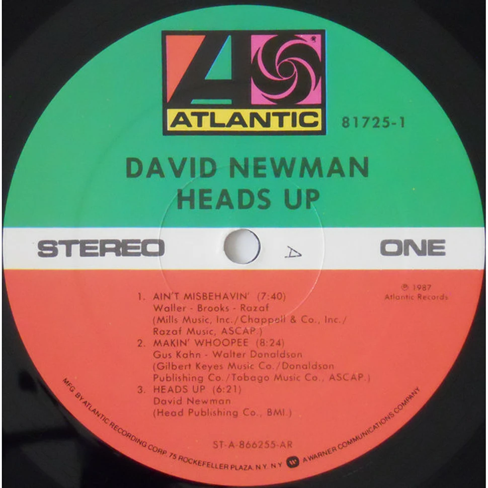 David "Fathead" Newman - Heads Up