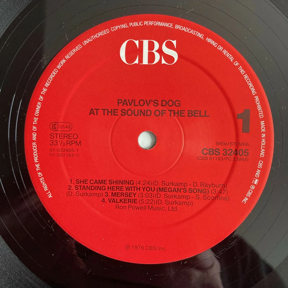 Pavlov's Dog - At The Sound Of The Bell