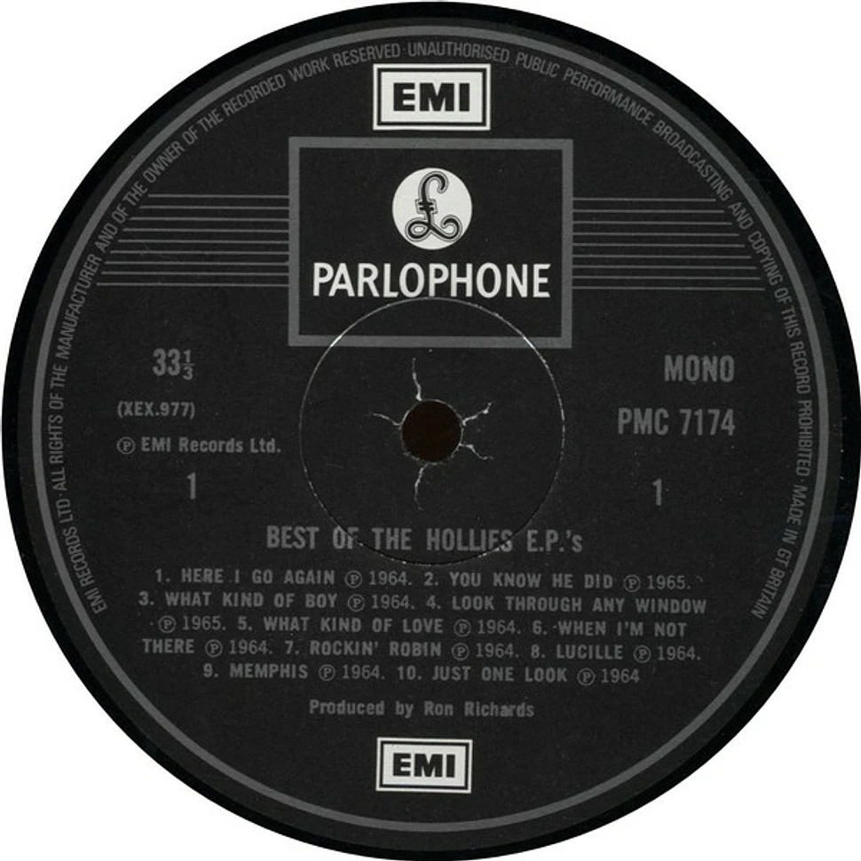 The Hollies - The Best Of The Hollies E.P.s