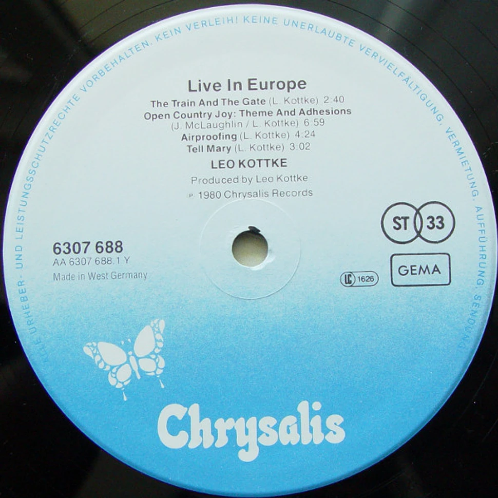 Leo Kottke - Live In Europe