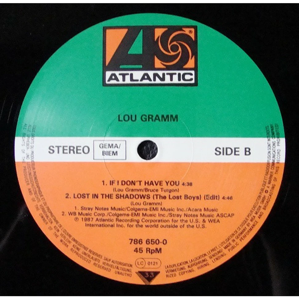 Lou Gramm - Lost In The Shadows (The Lost Boys)