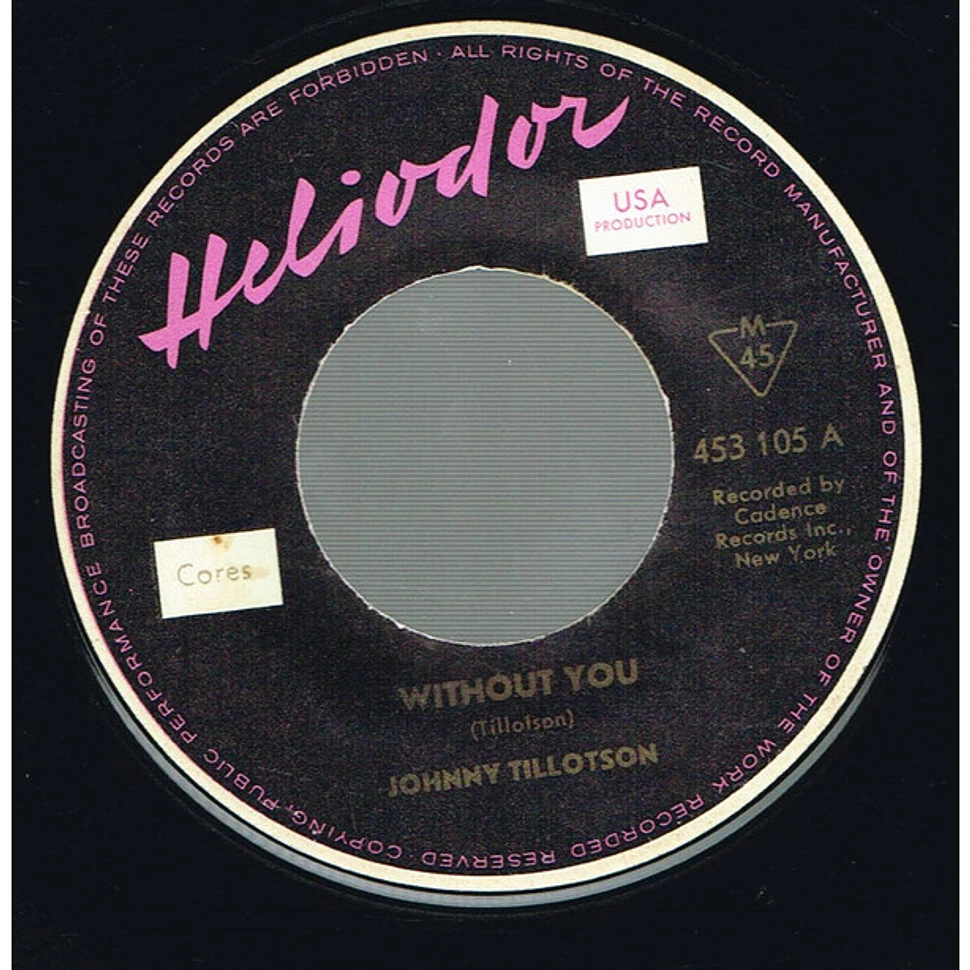 Johnny Tillotson - Without You / Cutie Pie