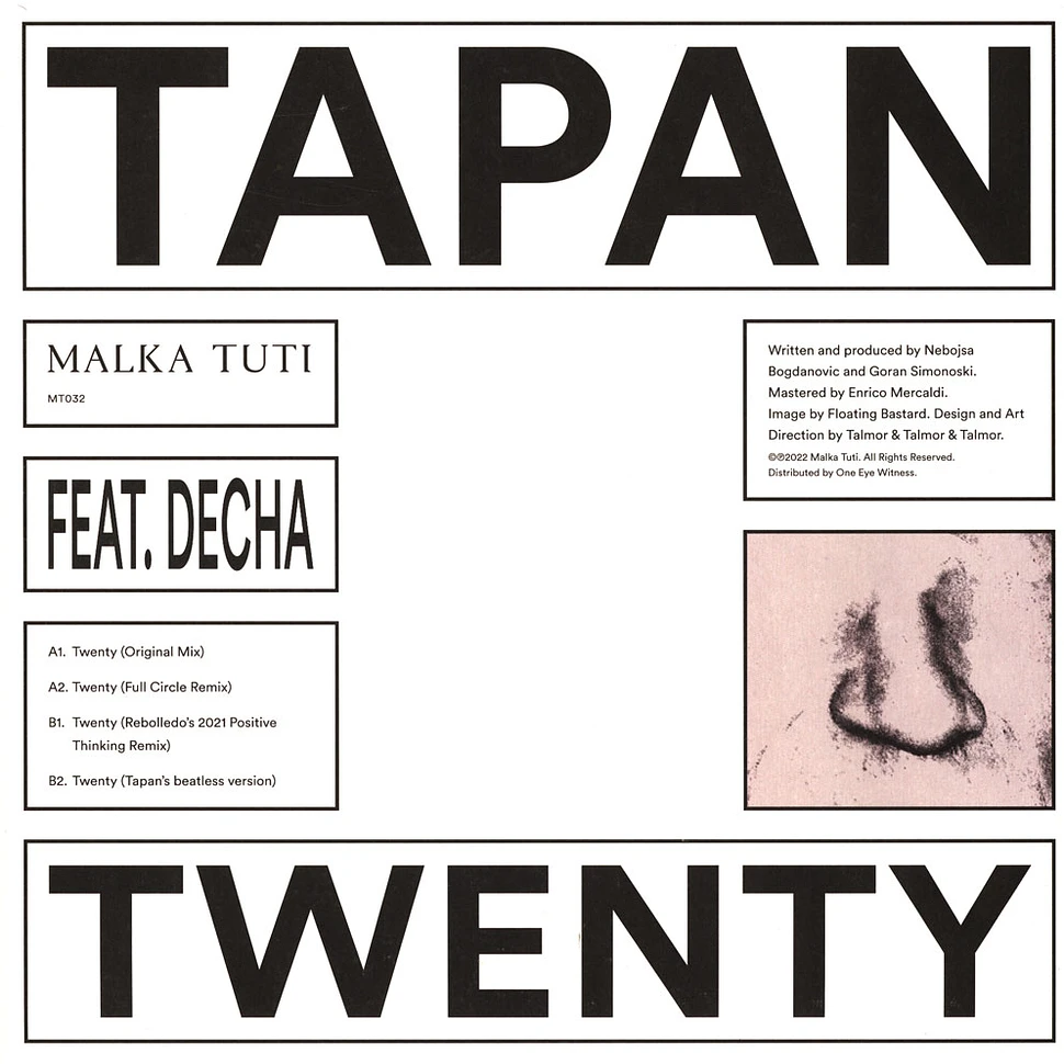 Tapan - Twenty EP Feat. Decha Full Circle & Rebolledo Remixes