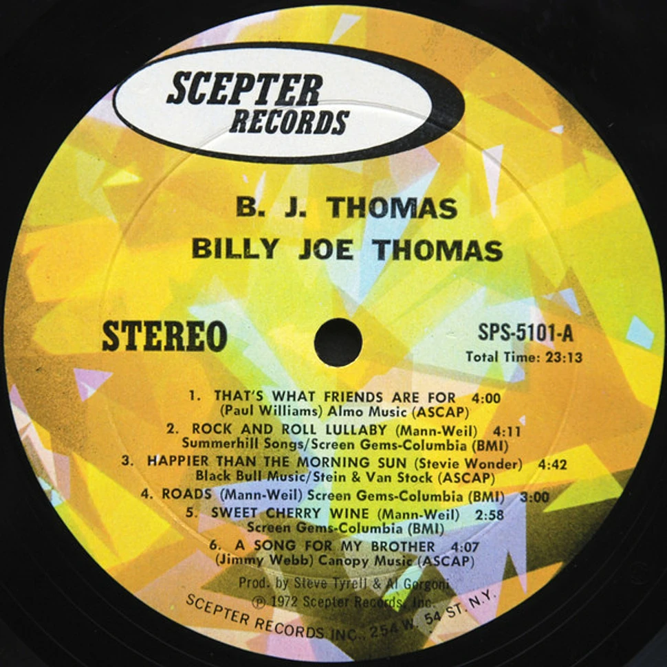 B.J. Thomas - Billy Joe Thomas
