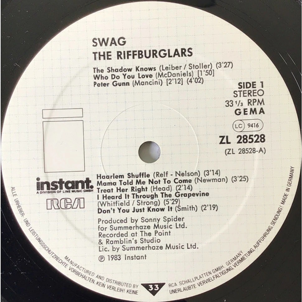 The Riffburglars - Swag